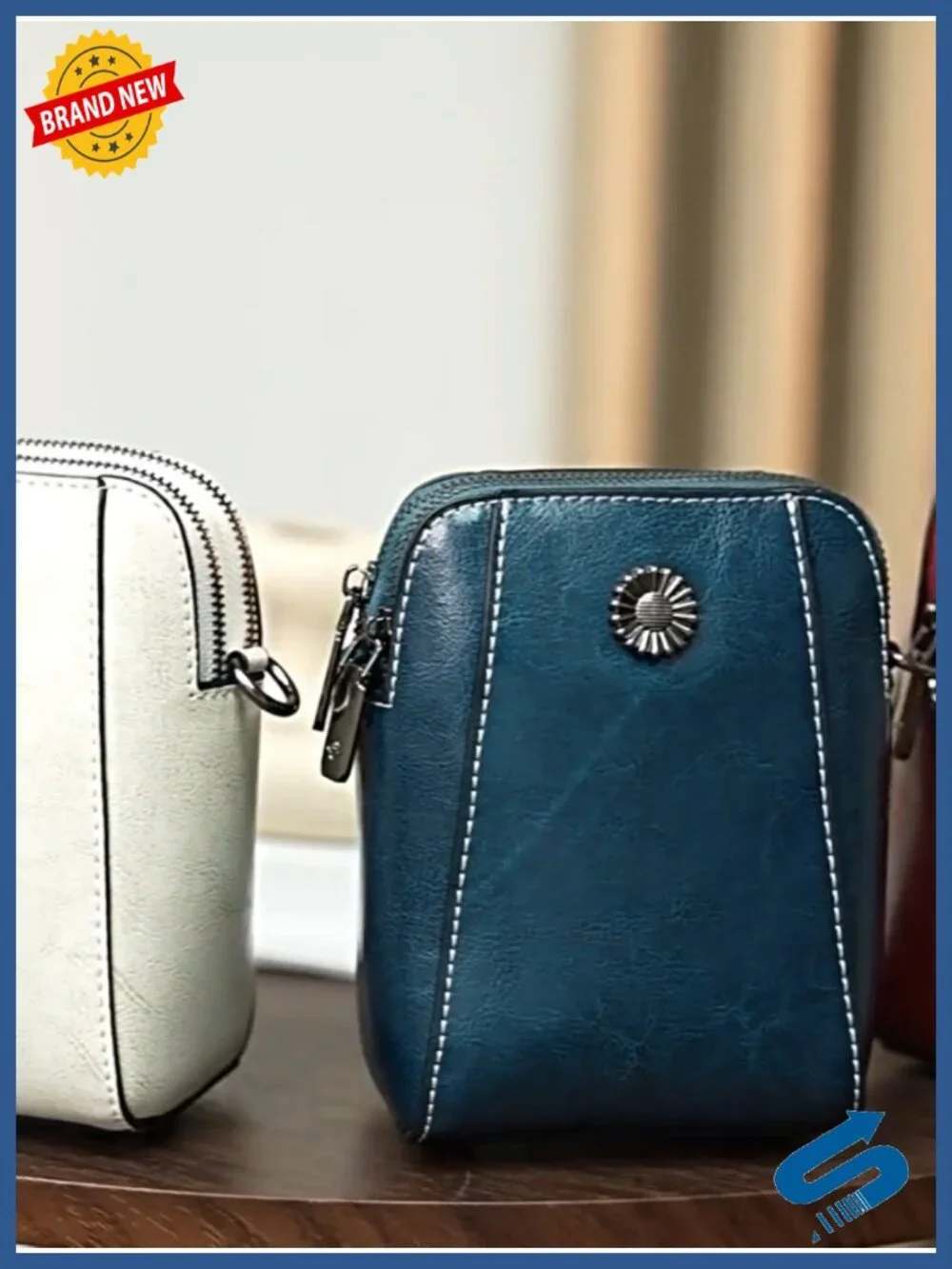 Genuine Leather Crossbody Satchel Handbag Shoulder Purse Cell Phone Wallet